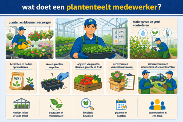 Alles over het beroep plantenteelt medewerker Wat doet een plantenteelt medewerker